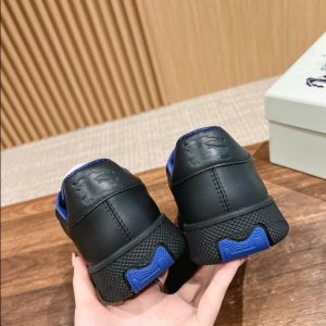 Burberry Terrace Leather Black Electric Blue Sneaker Reps 5