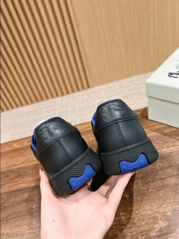 Burberry Terrace Leather Black Electric Blue Sneaker Reps 5