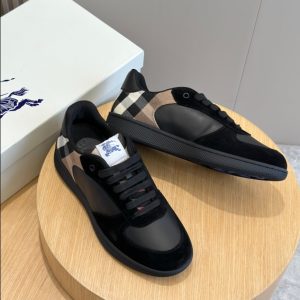 Burberry Suede And House Check ‘Black’ Sneaker Reps 4