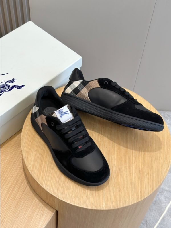 Burberry Suede And House Check ‘Black’ Sneaker Reps 4