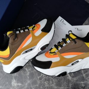 Dior B22 Yellow White Ebony Camel Sneaker Reps 5