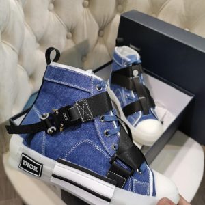 Dior B23 Oblique High ‘Cobra Buckle Canvas’ Blue Sneaker Reps 2