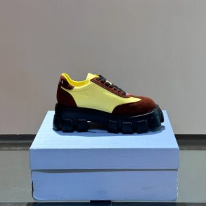 Prada Cloudbust Yellow Brown Sneakers Reps