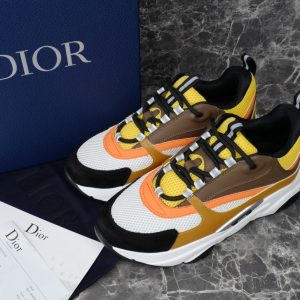 Dior B22 Yellow White Ebony Camel Sneaker Reps 1