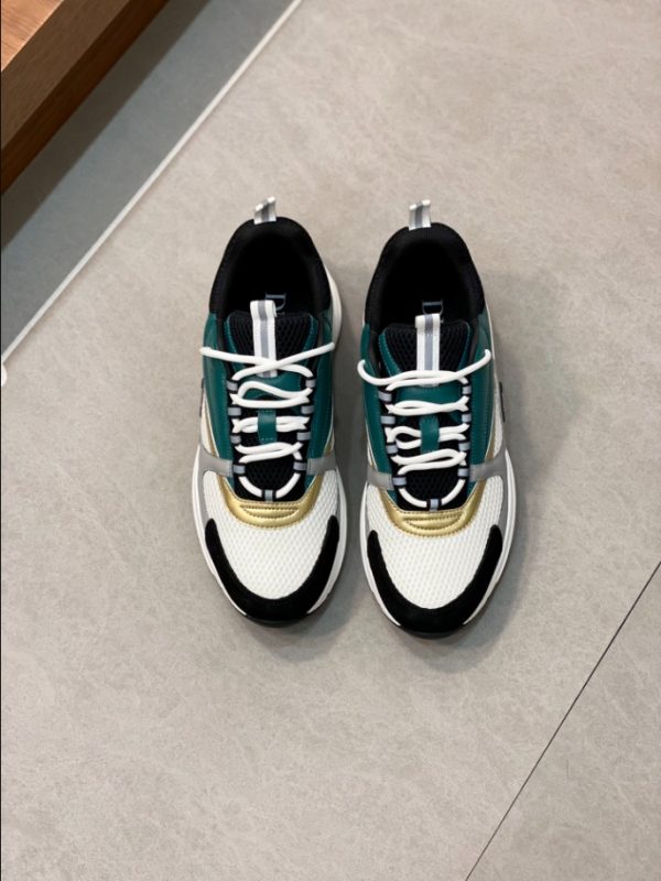 Dior B22 White Black Green Gold Sneaker Reps 3