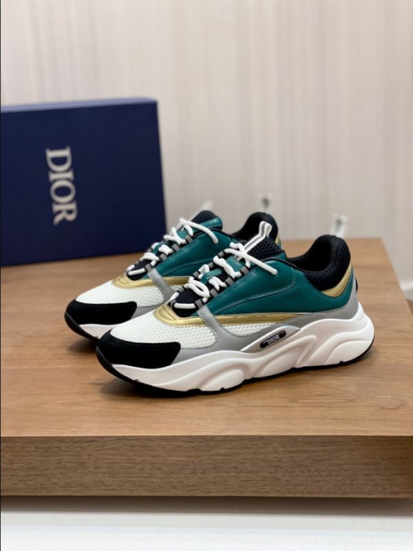 Dior B22 White Black Green Gold Sneaker Reps 5