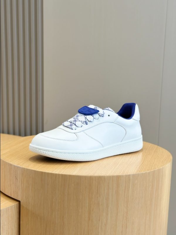 Burberry White Navy Mid Sneaker Reps 2