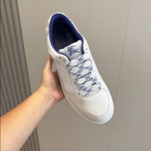 Burberry White Leather Stock Sneaker Reps 2