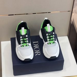 Dior B22 Technical Mesh Black White Green Sneaker Reps 2