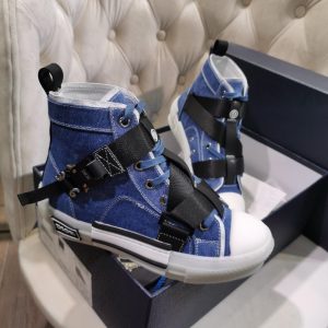 Dior B23 Oblique High ‘Cobra Buckle Canvas’ Blue Sneaker Reps 4