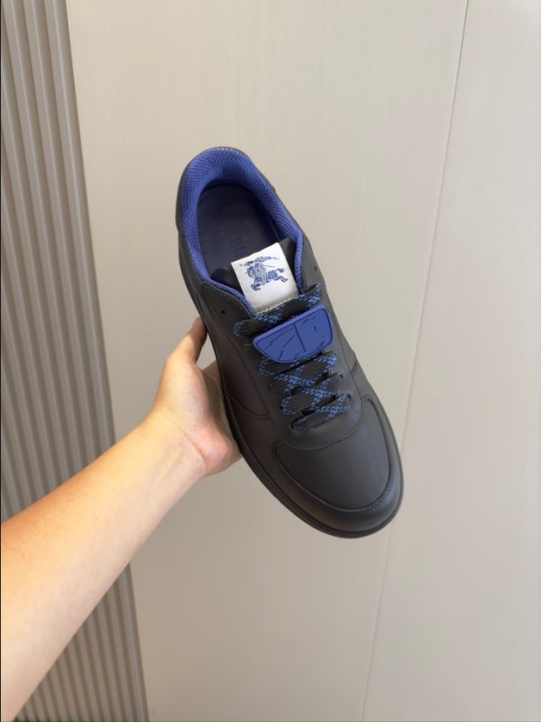 Burberry Black Navy Mid Sneaker Reps 1