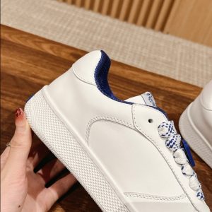 Burberry Terrace Leather White Electric Blue Sneaker Reps 1