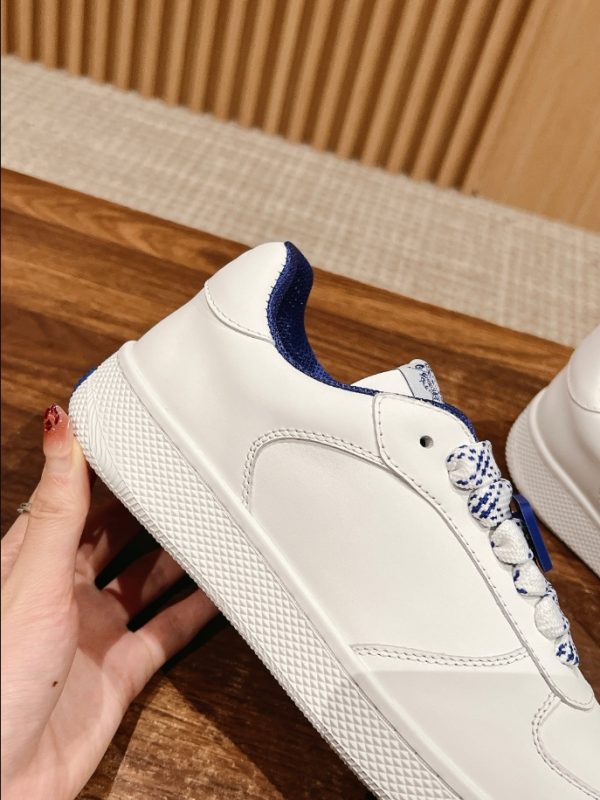 Burberry Terrace Leather White Electric Blue Sneaker Reps 1