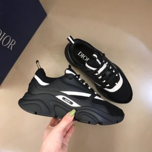 Dior B22 Reflective Leather Multicolor Black Sneaker Reps 3