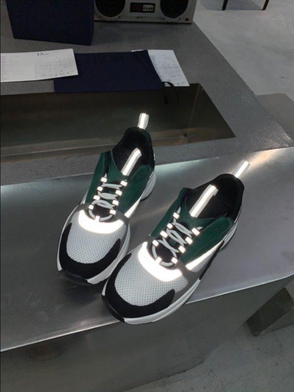 Dior B22 White Black Green Mesh Sneaker Reps 2