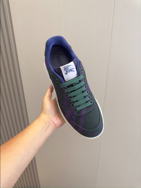 Burberry Navy Purple Mid Sneaker Reps 2