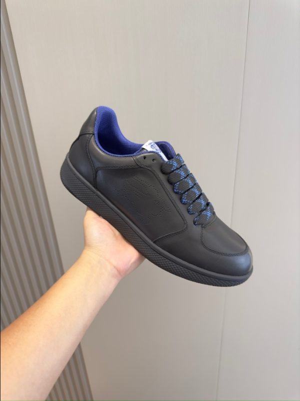 Burberry Black Leather Stock Sneaker Reps 2