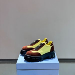 Prada Cloudbust Yellow Brown Sneakers Reps 1