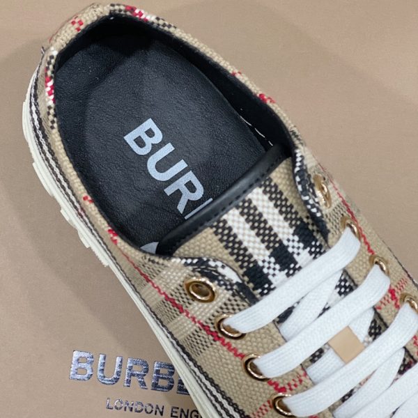 Burberry Beige Check Cotton Sneaker Reps 1