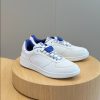 Burberry White Navy Mid Sneaker Reps