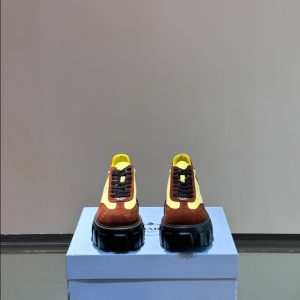 Prada Cloudbust Yellow Brown Sneakers Reps 2