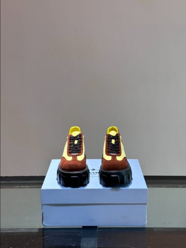 Prada Cloudbust Yellow Brown Sneakers Reps 2