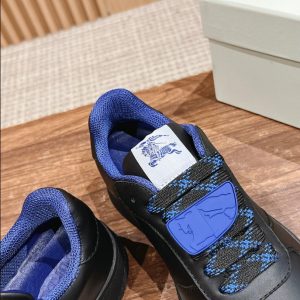 Burberry Terrace Leather Black Electric Blue Sneaker Reps 2