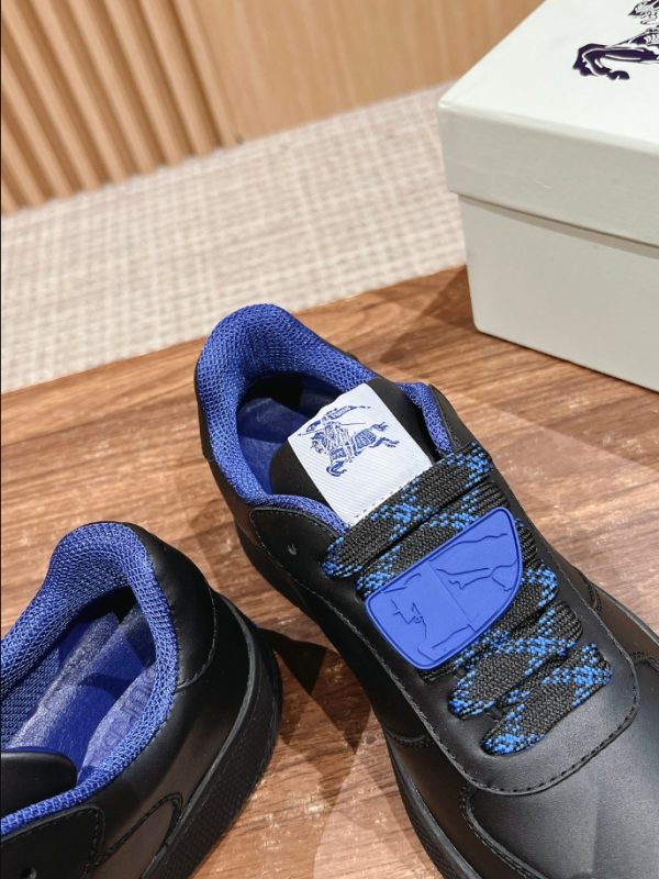 Burberry Terrace Leather Black Electric Blue Sneaker Reps 2