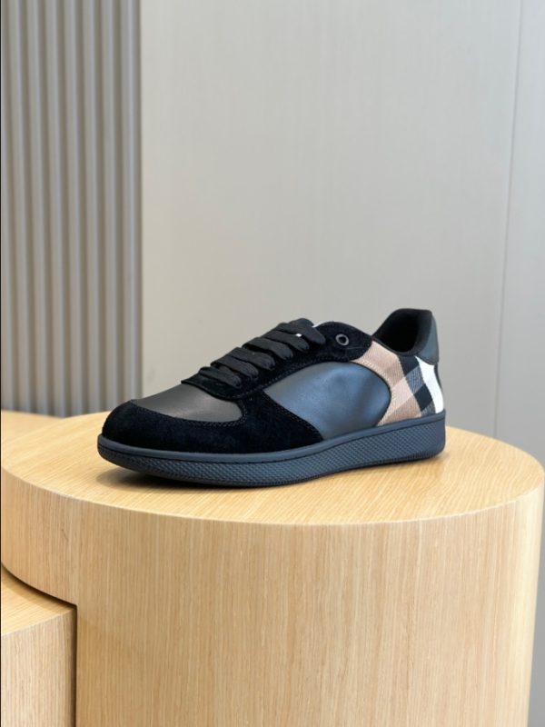 Burberry Suede And House Check ‘Black’ Sneaker Reps 1