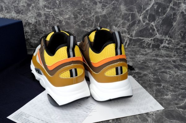 Dior B22 Yellow White Ebony Camel Sneaker Reps 4