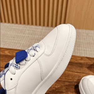 Burberry Terrace Leather White Electric Blue Sneaker Reps 4