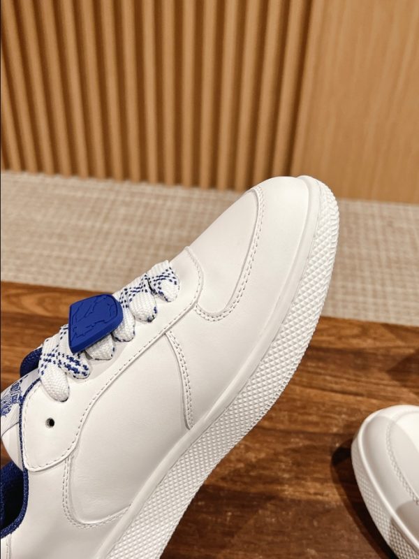 Burberry Terrace Leather White Electric Blue Sneaker Reps 4