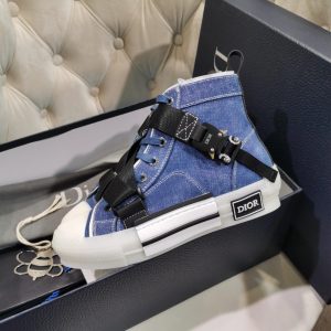 Dior B23 Oblique High ‘Cobra Buckle Canvas’ Blue Sneaker Reps 5