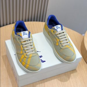 Burberry Yellow Brown Mid Sneaker Reps 2