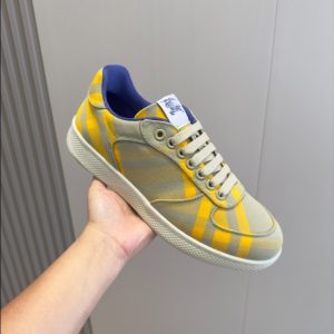 Burberry Yellow Brown Mid Sneaker Reps 3