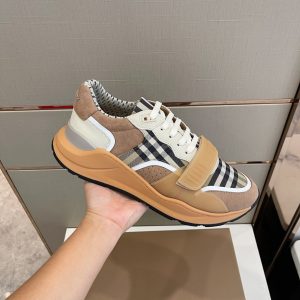 Burberry Vintage Check Leather Light Brown Sneaker Reps 2