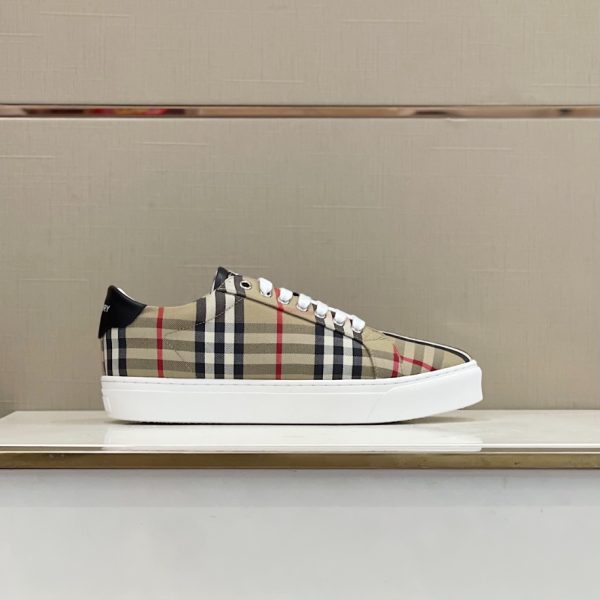 Burberry Vintage Check Leather Black Brown Sneaker Reps