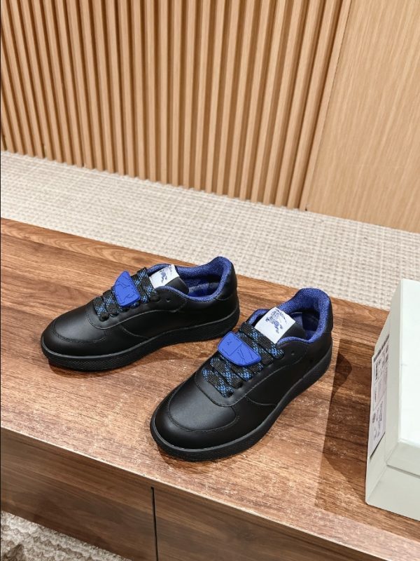 Burberry Terrace Leather Black Electric Blue Sneaker Reps 6