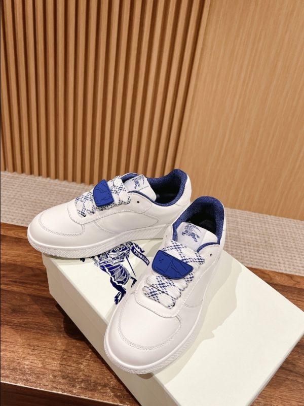 Burberry Terrace Leather White Electric Blue Sneaker Reps 5