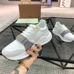 Burberry White Yellow Ramsey Sneaker Reps 5