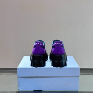 Prada Suede Lace-up Purple Blue Sneakers Reps 6