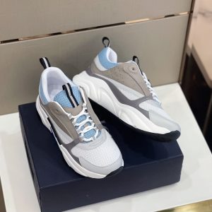 Dior B22 Technical Mesh White Blue Beige Sneaker Reps 4