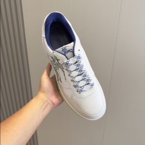 Burberry White Oliver Green Low Sneaker Reps 5