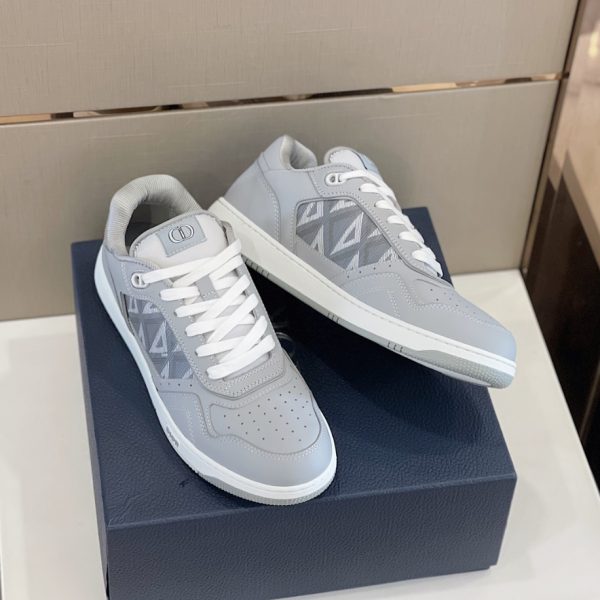 Dior B27 Low Dior Gray CD Diamond Sneaker Reps 4