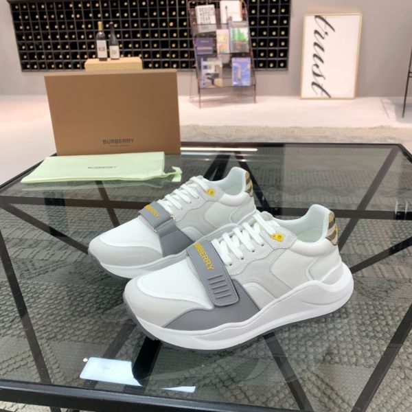 Burberry White Yellow Ramsey Sneaker Reps 6