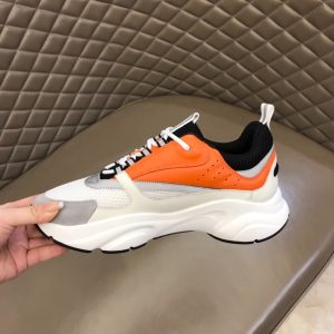 Dior B22 Technical Mesh Black White Orange Sneaker Reps 4