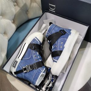 Dior B23 Oblique High ‘Cobra Buckle Canvas’ Blue Sneaker Reps 6