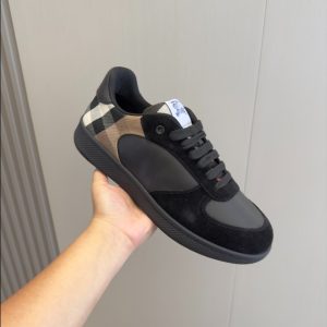 Burberry Suede And House Check ‘Black’ Sneaker Reps 6