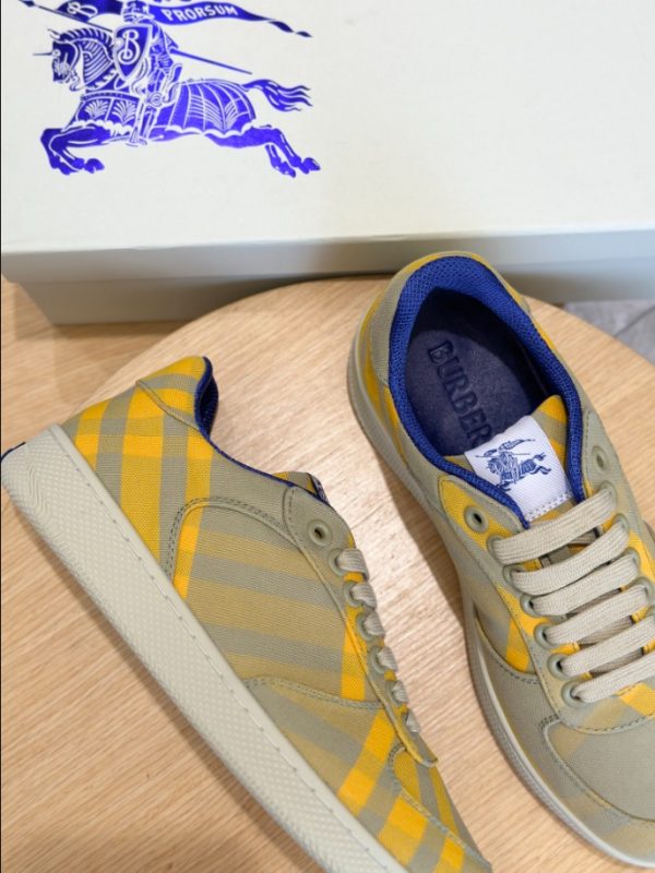 Burberry Yellow Brown Mid Sneaker Reps 5