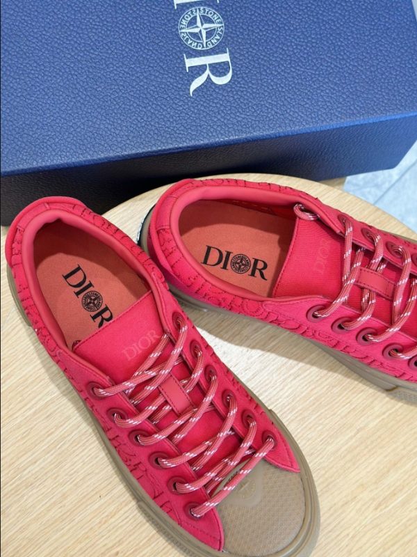 Dior x Stone Island Limited Edition Red Sneaker Reps 5